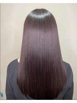 ヘアースペースブルーム プリュス 石橋店(HAIR SPACE BLOOM plus) 石橋/酸性ストレート/ピンクパープル/フロームカラー/Aujua