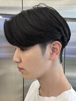ニュアンスパーマツーブロックメンズマッシュパーマメンズカット