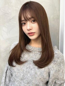 ミラリー トウキョウ(Mirareee Tokyo) 20代30代40代◎前髪パーマグレーベージュレイヤーロング黒髪