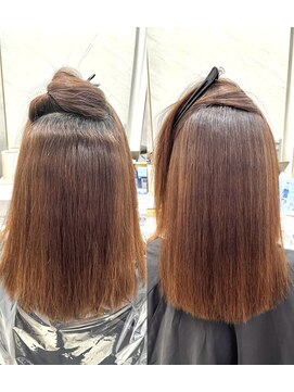 シンズ 銀座(sins) 細くて柔らかいエイジング毛、sins式で綺麗に繋げる