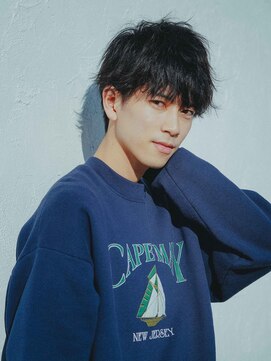リュープリエ 笹塚(Lieu plie) ゆるっとくせ毛風のニュアンスメンズパーマスタイル