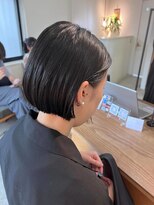 トランク ヘアー デザイン(tranq hair design)&nbsp;大人女子切りっぱなしボブショートボブツヤ髪質改善