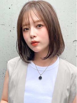 リヤン 表参道(lyann) 小顔斜めバング結べるボブデジタルパーマ艶感モテ髪うるツヤ