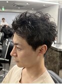 メンズスパイキーショートメンズパーマ