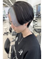 エゴル ナゴヤサカエ(ENGOL NAGOYA SAKAE)&nbsp;新美蓮/フェイスフレーミング/インナーカラー/ペールブルー