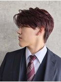 カルマヘア ボルドー センターパート 毛流れ 韓国