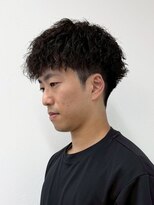 ロットオム 茅ヶ崎(Lot HOMME) リバースセンターパート/ニュアンスパーマ/ダウンバング/茅ヶ崎