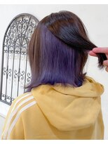 セットアップ 岡山北長瀬店(SET-UP) インナーカラー バイオレット ラベンダー ケアブリーチ 春
