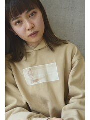 【merci.】眉上バング　creamy brown