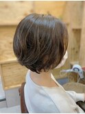 【ニュアンスパーマ】 ショートボブ 30代40代