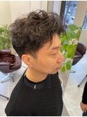 【3~40代におすすめ】「かき上げ前髪」メンズパーマスタイル