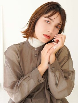 ラフィスヘアー アール 川西店(La fith hair R) 【La fith】ぶつ切りボブ×外はねスタイル