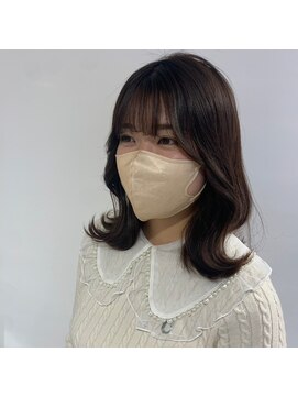 ネオリーブエクラ 上野御徒町店(Neolive eclat) 韓国風ヘア顔周りカット透明感カラー似合わせカットエギョモリ