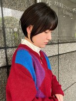 ロンドブルーム 天神大名店(Lond Bloom)&nbsp;大人マッシュショート丸みショート黒髪ショートベリーショート