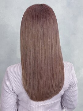 アルバム 池袋(ALBUM) ピンクベージュ_斜めバンググレージュカラー_ba458051