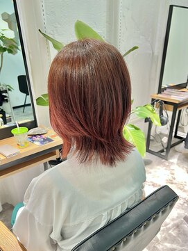 スミ(sumi) レイヤーカット×チェリーレッド