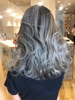 ルービック 江坂(Rubik's)&nbsp;デザインカラーロング☆オリーブベージュグレージュカラー夏