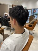 アッシュブラックカルマパーマベリーショートダークアッシュ