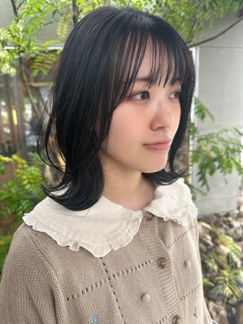 ウエストリー(WESTORY) 黒髪/レイヤーボブ/20代30代40代/シースルーバング