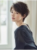☆ホワイトグレージュミニウルフデジタルパーマチェリーブラウン