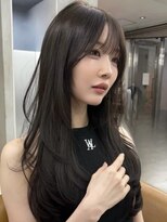 サイン 表参道(SIGN)&nbsp;韓国ヘアーハッシュカットレイヤーカットグレージュブリーチ無し