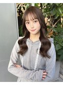 韓国へアレイヤーカット顔周りレイヤーナチュラルカール