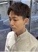 アップバング/ショート/メンズ/眉毛/押上