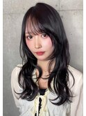 シースルーバング透明感カラーレイヤーカットハッシュカット