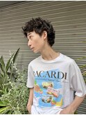スパイキーショート/刈り上げなし/メンズカットパーマ/眉毛/韓国