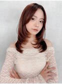 ミルクグレージュ/くびれレイヤーボブ/韓国巻き/顔周り/川崎52