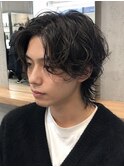 ツーブロック/センターパート/ニュアンスパーマ[薩摩川内]
