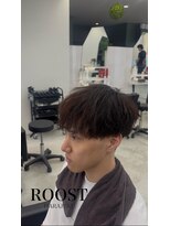 ルースト 原宿店(ROOST)&nbsp;刈り上げセンターパート/波巻きツイストスパイラル/原宿