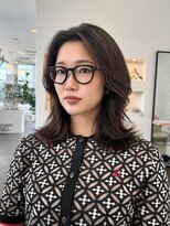 ディフィーノ 青山(DIFINO) ミディアムレイヤー/くびれミディ/チョコレートブラウン