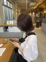 エマピボット 中川本店(EMA PIVOT) 外ハネボブ×暖色カラー