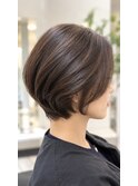 大人女性におすすめ◎丸みショートボブ