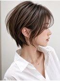 20代30代40代50代ナチュラル大人可愛いレイヤーショートボブ