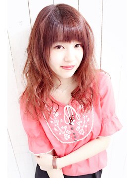 ディー(dee) dee グラデーションカシスピンクラフヘア