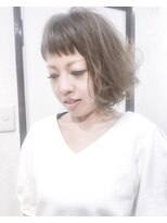 ヘアーアンドアトリエ マール(Hair&Atelier Marl) 【Marl】ハイライト入りグレージュの外ハネショートボブ