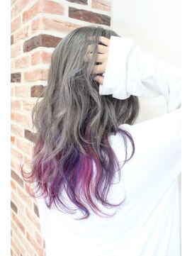 ジウ 上通り(JIU) ゆるふわ愛されグレージュ×インナーユニコーン×グラデーション