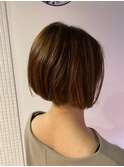 オレンジブラウン×前下りボブ【スタジオアルファプラス日暮里】