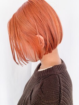 ヴェルダ 池袋店(verda) ベビーオレンジ×シンプルボブ