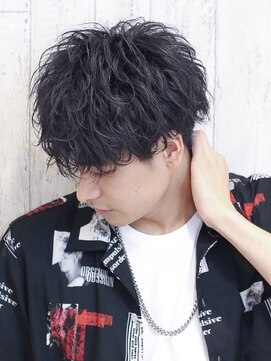 ベーア(Bar) ラフスパイラルパーマ黒髪マッシュ