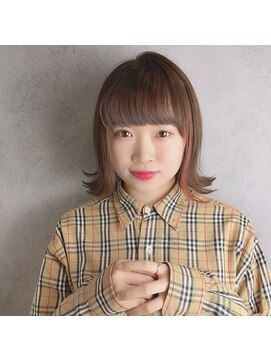 ヘアサロンエム 川越(HAIR SALON M) 外ハネボブ/アッシュブラウン/ネオウルフ/デザインカラー