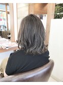 ブリーチなし暗めだけど透明感あるアッシュグレー
