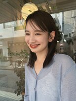 ヒュージ 三軒茶屋(huge)&nbsp;外ハネボブミディアム×ニュアンスカラー_20代30代