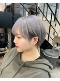 ショート ケアブリーチ ダブルカラー 髪質改善