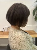 大人ラフウェーブ20代30代40代ボブブラウンスウィングショート
