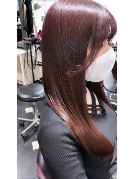 ヒップスデコ(Hip's deco) 【ブリーチ無しで可愛い】カシスピンクカラー☆hi