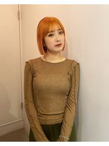 ルーム(Loom.)&nbsp;ハイトーンボブミニボブ切りっぱなしボブぱっつん前髪
