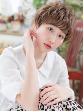 カバーヘア イヴ 戸頭店(COVER HAIR EVE) アシンメトリー外国人風耳かけオン眉ショートh3戸頭20代30代40代